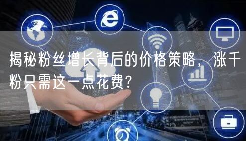 揭秘粉丝增长背后的价格策略，涨千粉只需这一点花费？