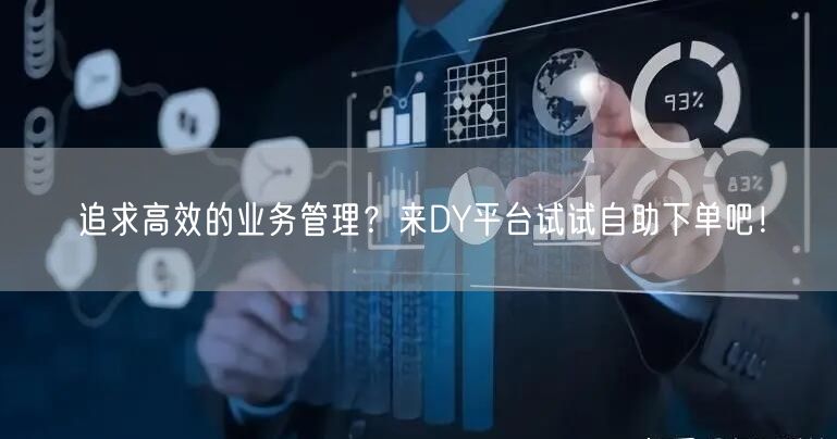 追求高效的业务管理？来DY平台试试自助下