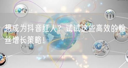 想成为抖音红人？试试这些高效的粉丝增长策略！