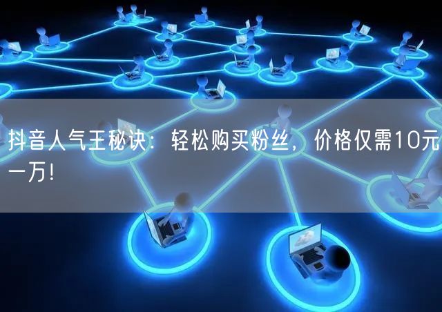 抖音人气王秘诀：轻松购买粉丝，价格仅需10元一万！