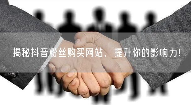 揭秘抖音粉丝购买网站，提升你的影响力！