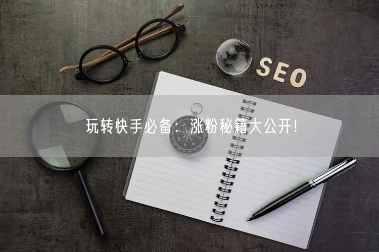 玩转快手必备：涨粉秘籍大公开！