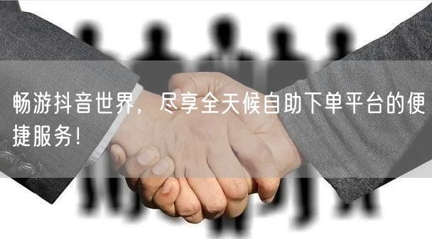畅游抖音世界，尽享全天候自助下单平台的便捷服务！