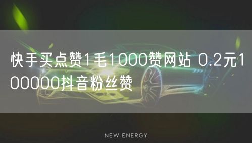 快手买点赞1毛1000赞网站 0.2元1