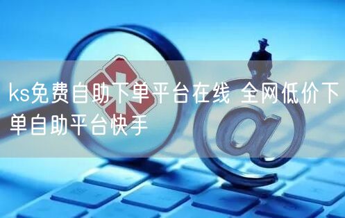 ks免费自助下单平台在线 全网低价下单自